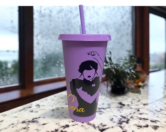 Personalised Wednesday Addams Family Cold Cup Any Colour and Name