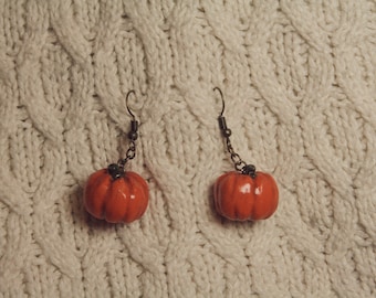 Handmade Fall Pumpkin Earrings