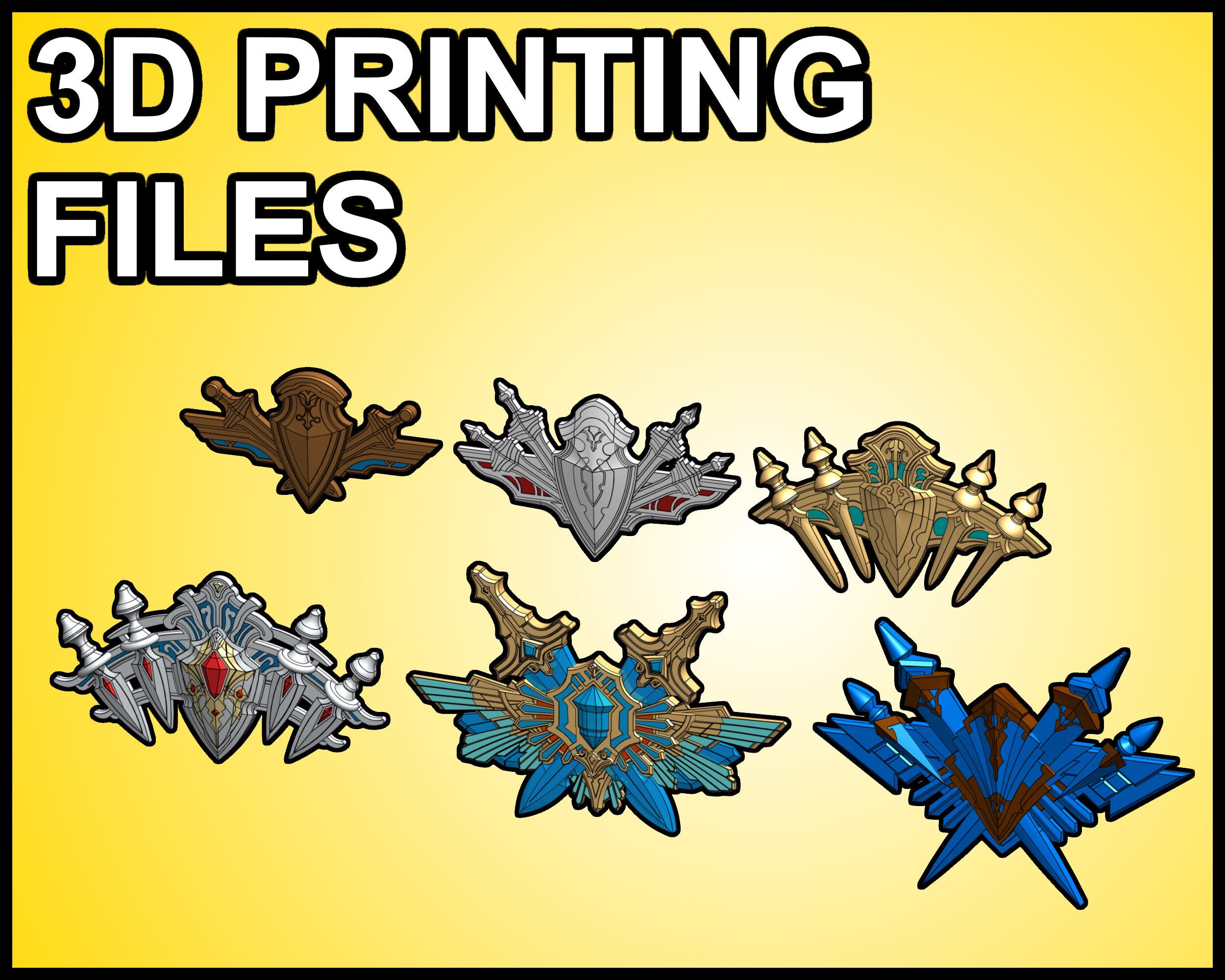 FFXIV PVP Rank Badges 3D Printing Files - Etsy