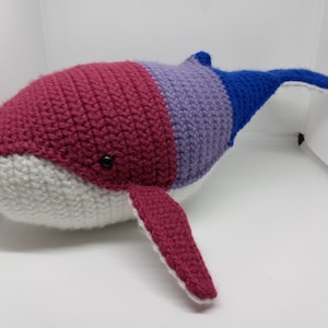 Bisexuwhale - Pride Whale Crocheted Amigurumi Plushie