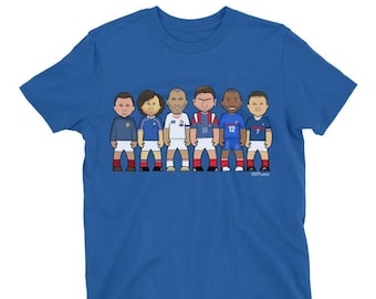 France Football Legends T-Shirt, Adult Kids Baby Sizes Available, Sport French Inspired, Cotton Tee