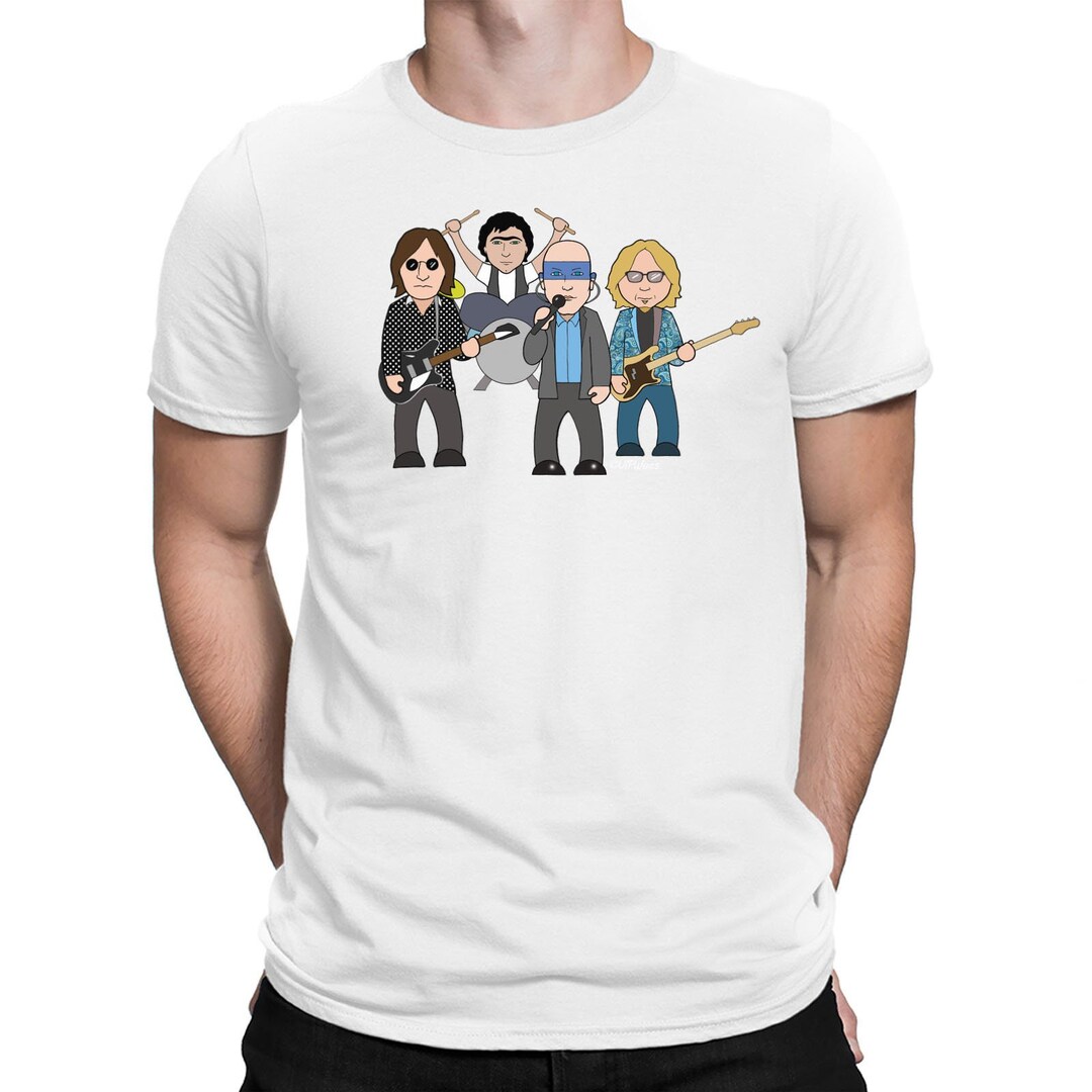 VIPwees American Idiots Men's Organic Cotton T-Shirt - Musician Caricature Tee, Water-Based Ink, Unisex Fit