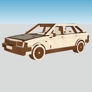 Set of Vector FILES for make LADA Sputnik 2109 . Layout files for lasercut machine. material wood 4mm