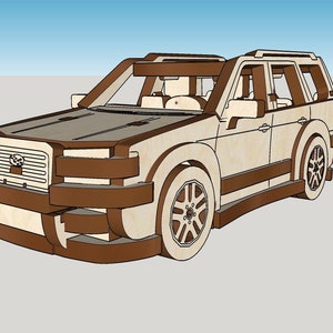 Set of VECTOR FILES for make SUBARU Forester. Layout files for lasercut machine. material wood 4mm