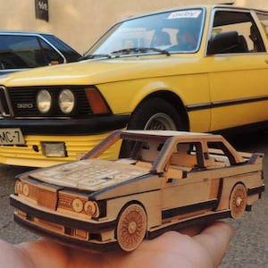 Set of VECTOR FILES for make BMW E30 M3 Coupe . Layout file for lasercut machine. material wood 3.5mm