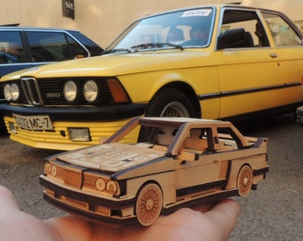 Set of VECTOR FILES for make BMW E30 M3 Coupe . Layout file for lasercut machine. material wood 3.5mm