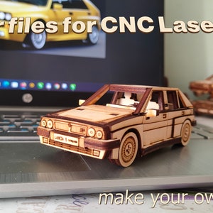 Set of VECTOR FILES for make Lancia Delta HF . Layout files for lasercut machine. material plywood 4mm