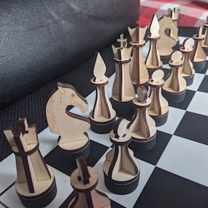 Vector file Layout ChessMate for Laser cutter machines. material - wood 3.5mm, rubber (polyethylene) 10mm