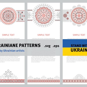 Ukrainian digital art EPS SVG, Ukrainian digital download, Ukrainian patterns, Ukrainian cut files, Ukrainian digital paper