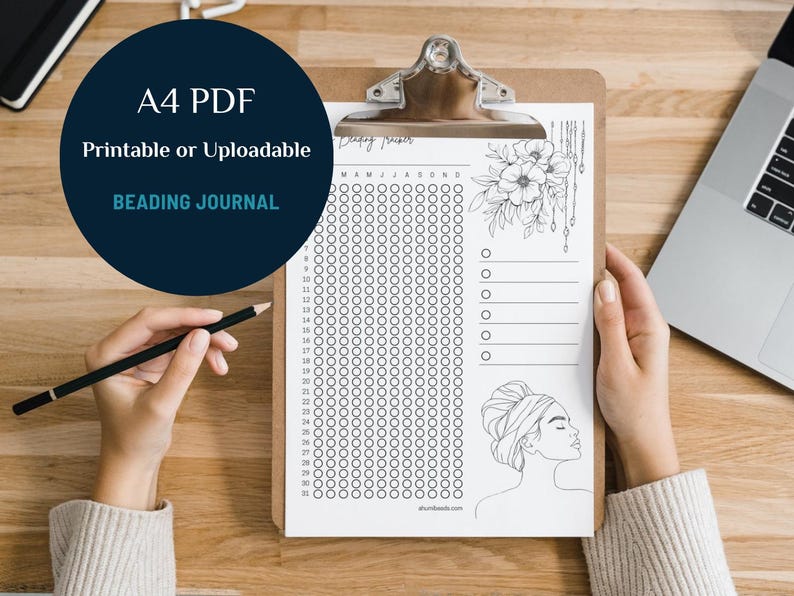 Yearly Beading Tracker Printable, Bead Weaving Journal, Beading Habit ...