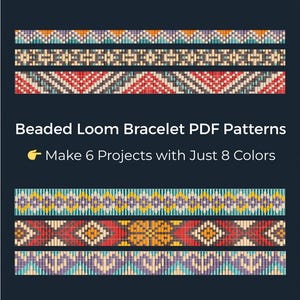 Bead Loom Bracelet Patterns PDF Bundle | Miyuki Delica Seed Bead Designs