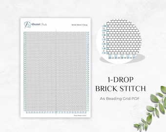 Brick Lay Graph Paper Brick Stitch Beading Grid Paper: A4 Printable Graph (PDF) - Etsy