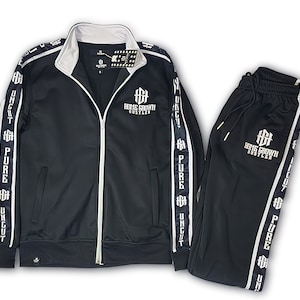 Two Piece Unisex Tracksuit | Custom Embroidered Sweatpants & Sweatshirt | Personalized Monogram Jogger Pant/Hoodie | Sweat Suit