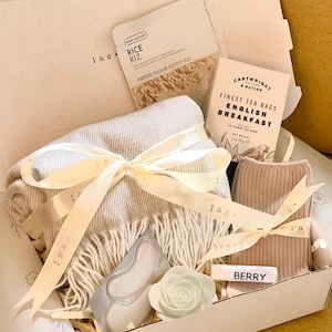 Hygge-Geschenkbox mit Decke, Senden einer Umarmung, Denken an Sie, Gute Besserung Geschenk, Geschenk für Frauen, Trauerfall, Ermutigungsgeschenk, Danke