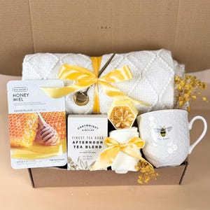 Cosy Spa-cadeaudoos: wafeldeken, honingthee, mok, kaars voor ontspanning