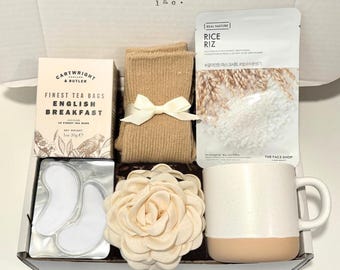 Little Hygge Gift Box: Self Care Package - Mug, Socks, Tea & Skincare