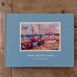 Poetry Book | Watercolors and Poems | Virgina Ruland Book | Vintage Poetry | Illistrated Poetry | Art & Poetry | Creative Writing
