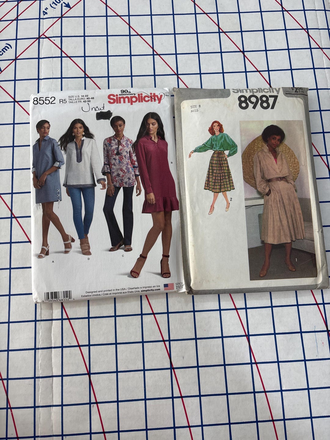 Vintage Simplicity Sewing Pattern 8987 & 8552, Uncut - Etsy