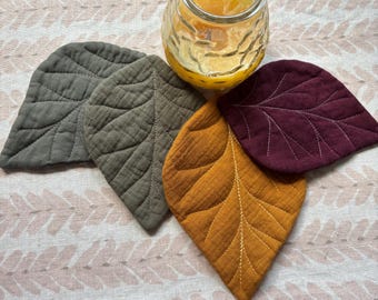 leaf coaster table topper home decor