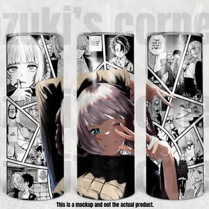 Anime Tumbler, Anime Cup, Manga Panel Tumbler, Manga Vampire Tumbler - 20oz #22