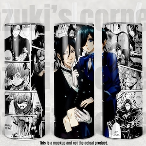 Anime Tumbler, Anime Cup, Manga Panel Tumbler, Manga Shounen Tumbler - 20oz, 25oz Frosted Clear Bamboo Lid #74