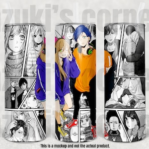 Anime Tumbler, Anime Cup, Manga Panel Tumbler, Shounen Manga Tumbler - 20oz, 25oz Frosted Clear Bamboo Lid #116