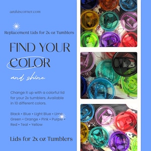 Color Lids for 20 oz Tumblers, Colorful lids, Replacement lids for 20oz Tumblers