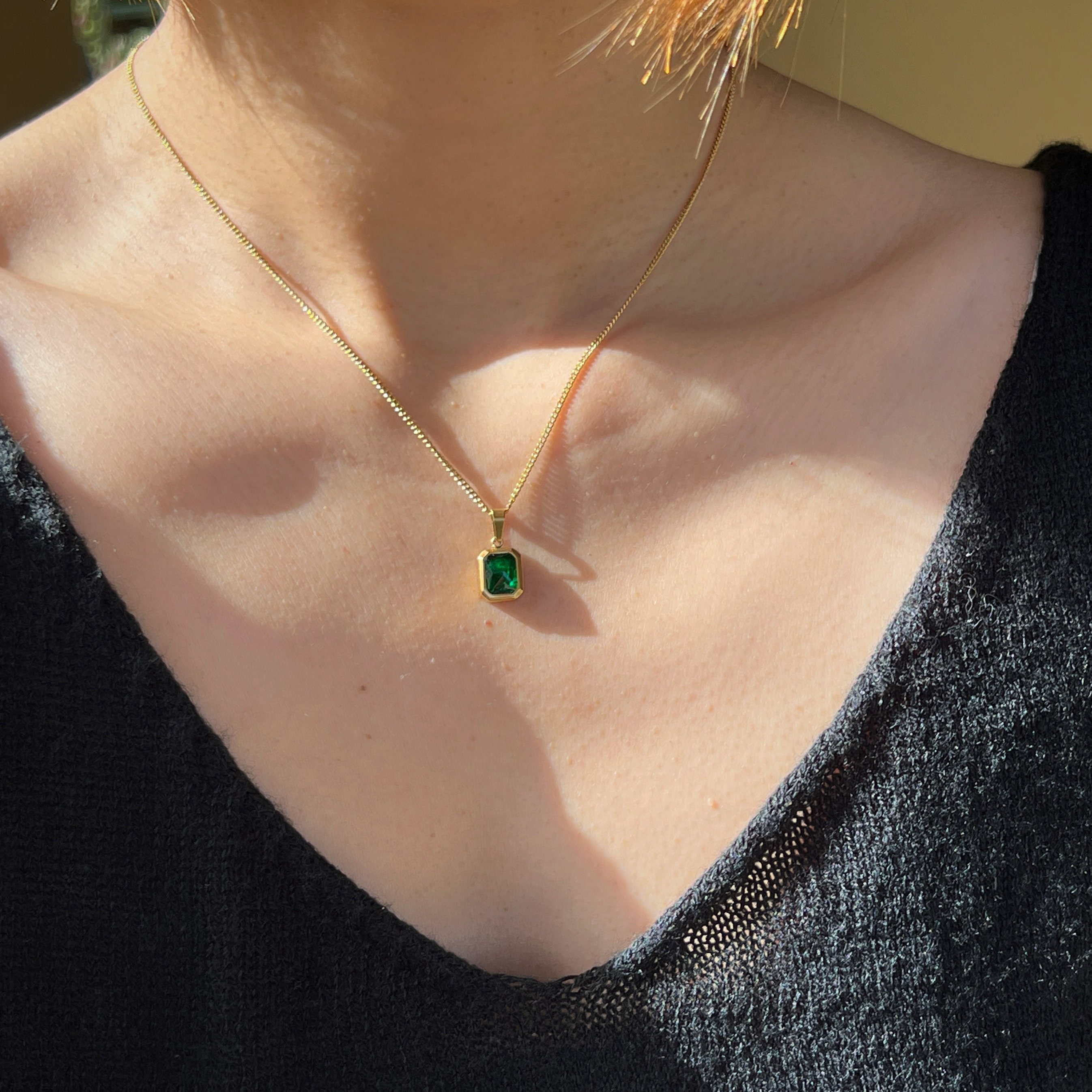 Green Necklace Etsy