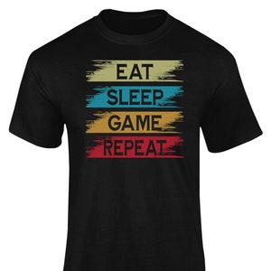 Eat Sleep Game Repeat Adults T-Shirt Novelty Christmas Gift Present
