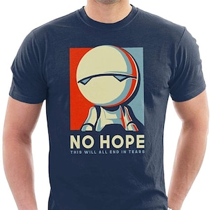 Galaxy Guide No Hope Marvin Men&#39;s T-Shirt Novelty Funny Graphic Tee Shirt Top