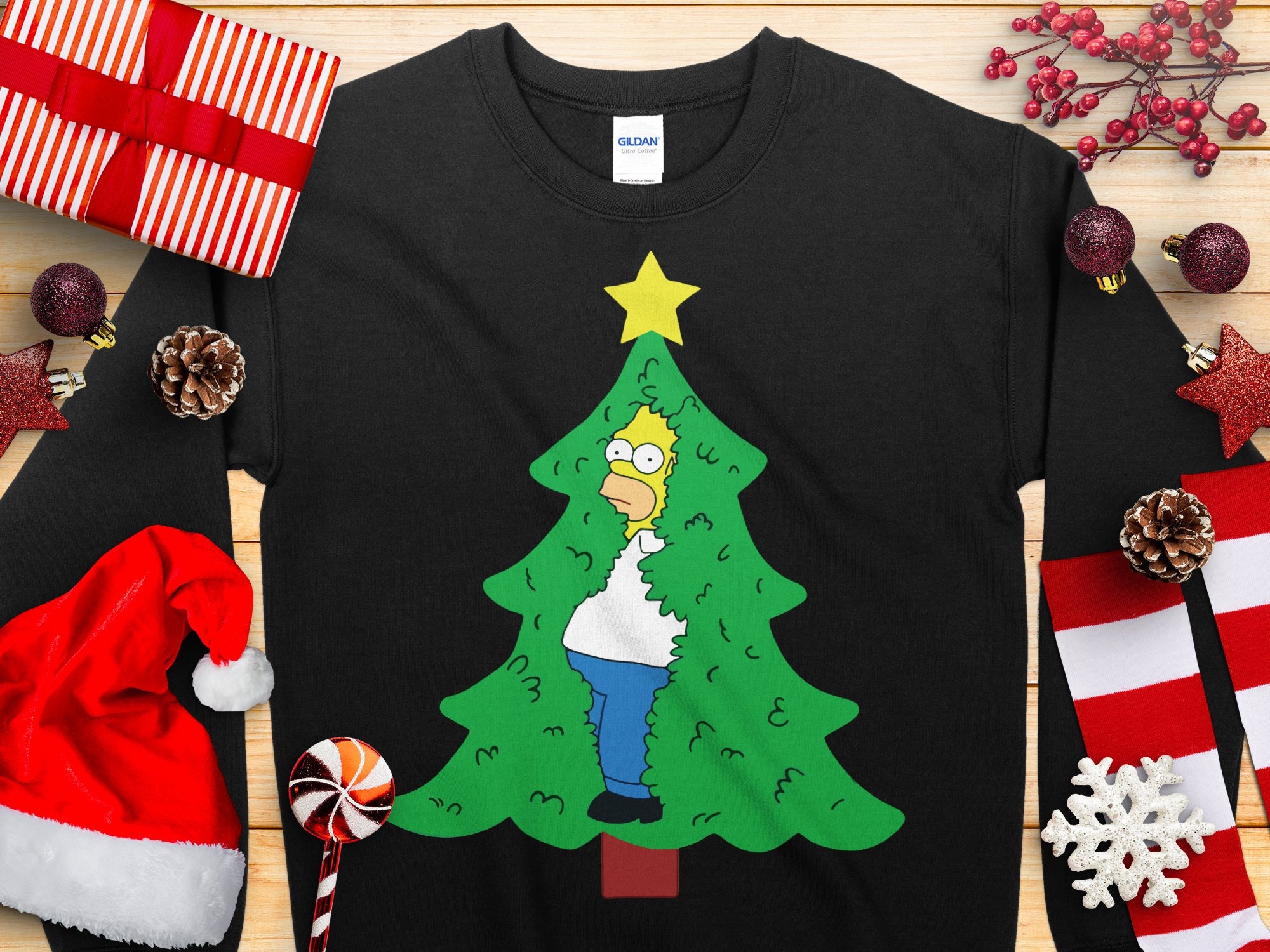 Felpa Girocollo Di Natale Da Donna O Felpa Con Cappuccio Per - Foto 3