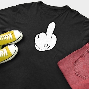 Mouse Glove The Finger Men&#39;s T-Shirt Cartoon Novelty Unisex Short Sleeve Tee Shirt Top