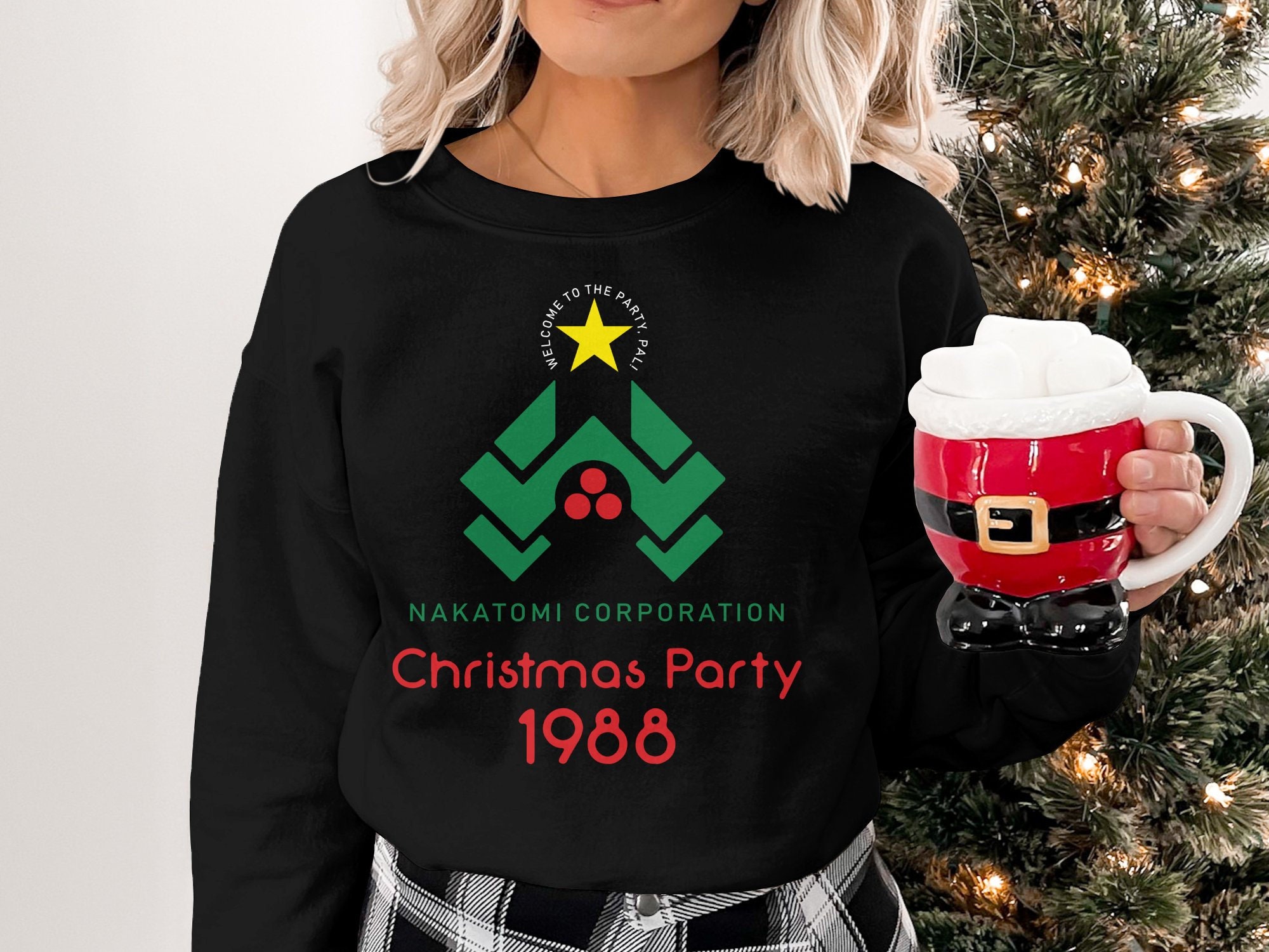 Nakatomi Corporation Felpa Con Cappuccio Per Festa Di Natale - Foto 12