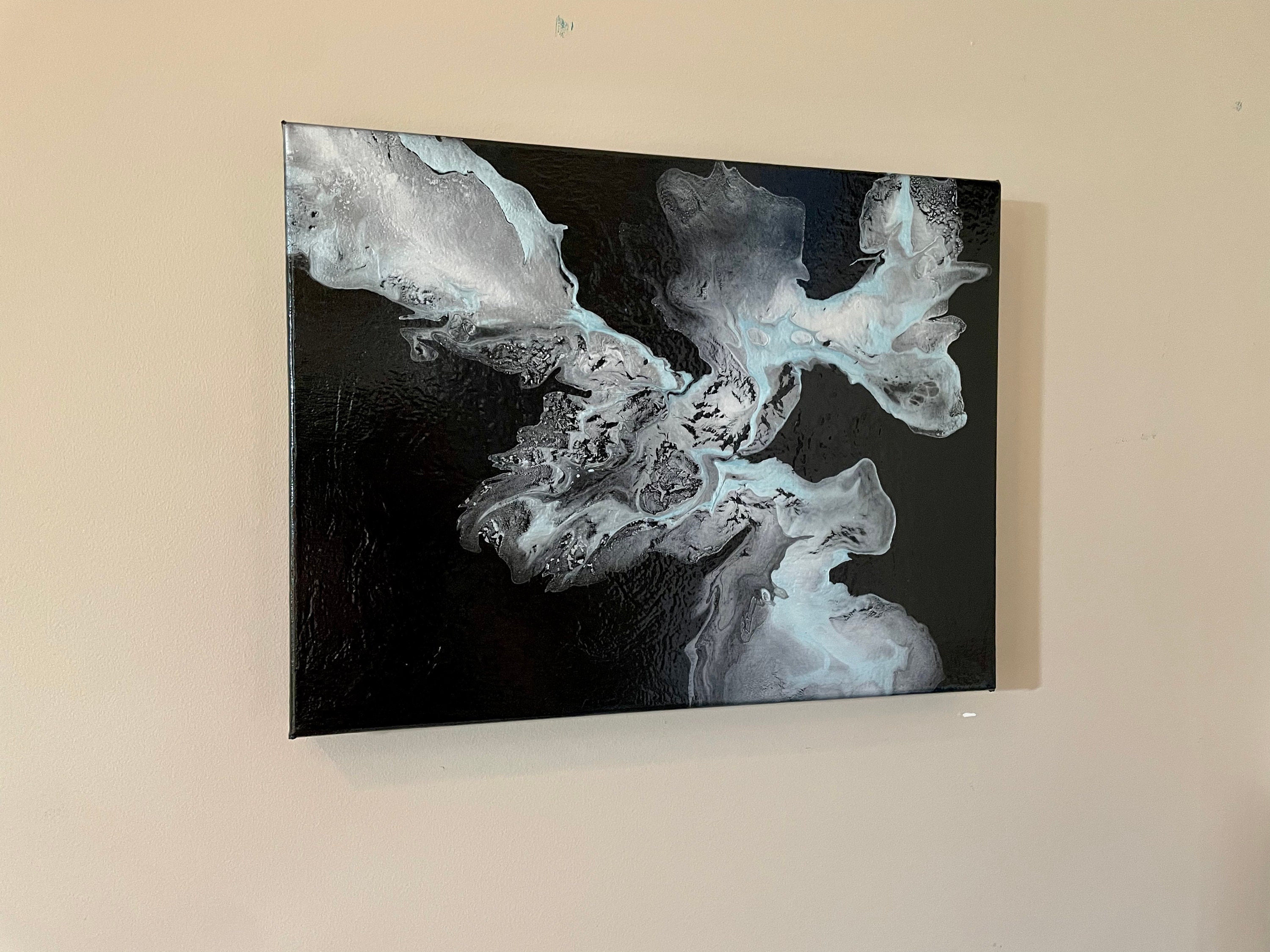 Original Black Acrylic Painting Etsy