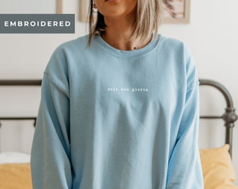 Embroidered Soli Deo Gloria Sweatshirt 