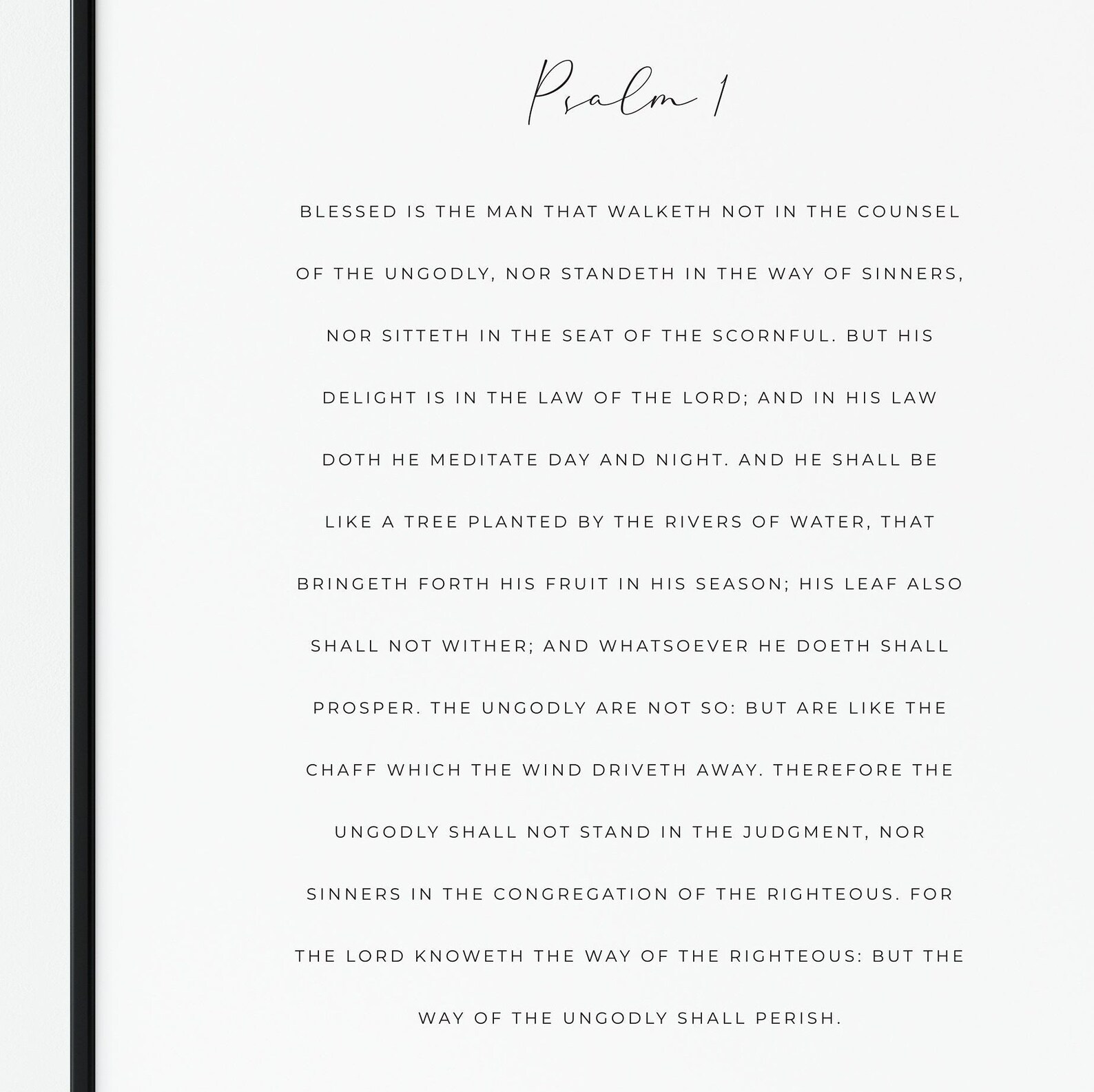 Psalm 1 Printable Download 8x10 KJV Bible Verse Print - Etsy