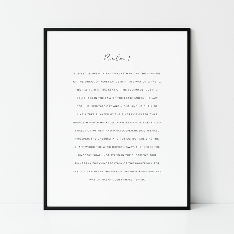 Psalm 1 Printable Download 8x10 KJV Bible Verse Print - Etsy
