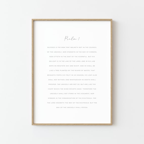 Psalm 1 Printable Download 8x10 KJV Bible Verse Print - Etsy