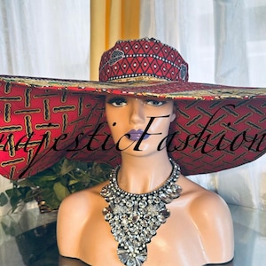 Ankara  22”-27” Oversized REVERSIBLE sun hat/Giant size Ankara summer hat/large Floppy hat Wide Brim/For all occasions.