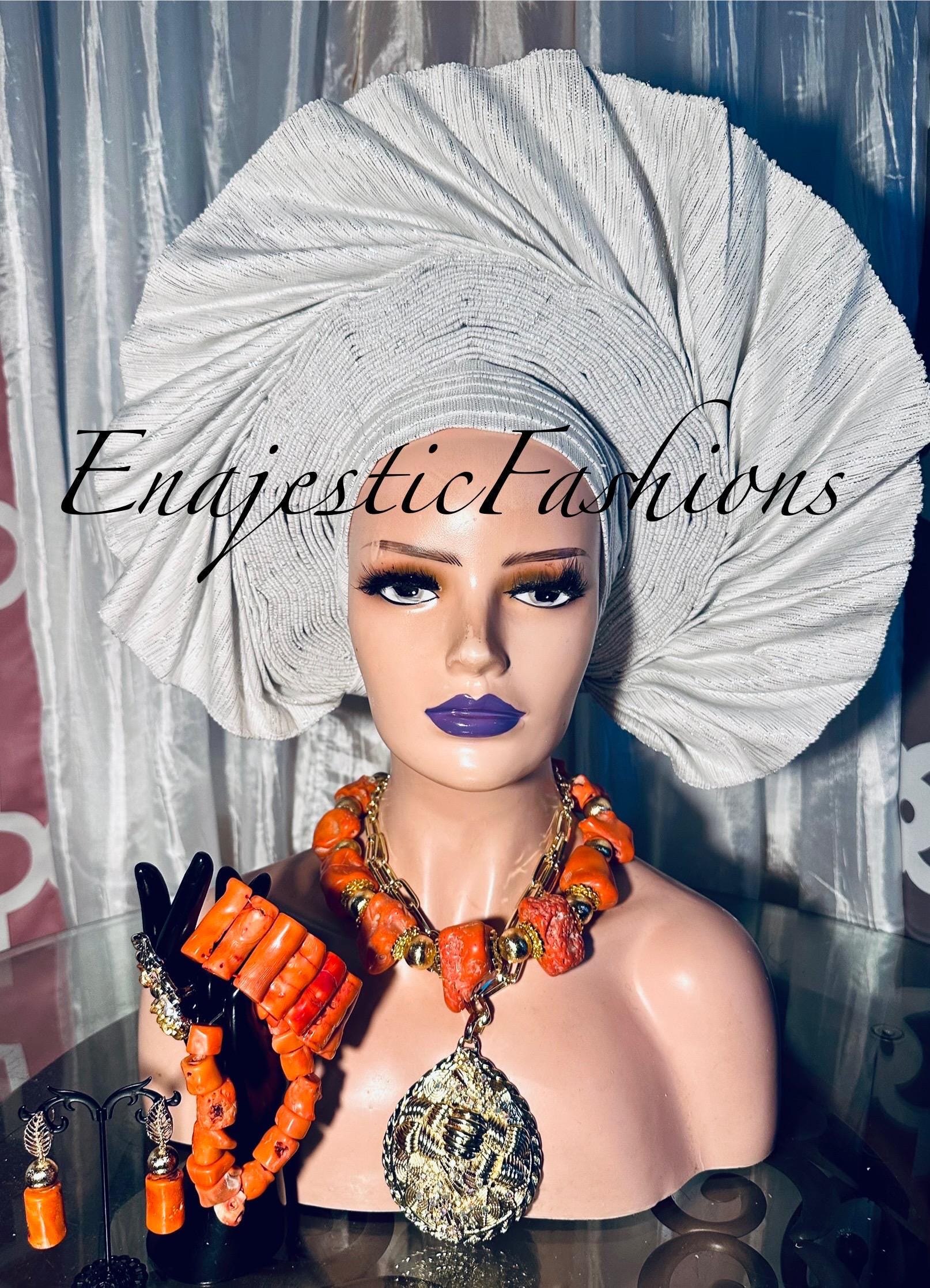 Pre madeAfrican Auto head wrap Pre Made African Head Wrap - Etsy main image 3
