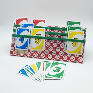 Support de cartes à jouer - Porte cartes à jouer en tissu rigide et transparent - enfant adulte personne âgée