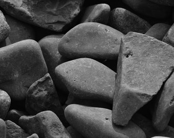 Black and White Photography, "Rocks", Digital, Photo Print, Home Decor, Abstract, Wall Art