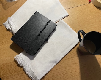 Large Formal Cotton Napkins - 24" - White - Handwoven in Maine