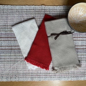 Handwoven Plainweave Design Placemat, 100% cotton, Made in Maine