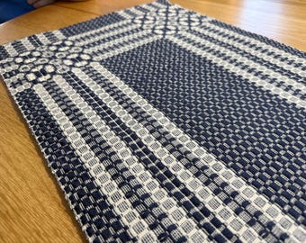 Double Chariot Wheel Runner - 100% cotton - handwoven in Maine