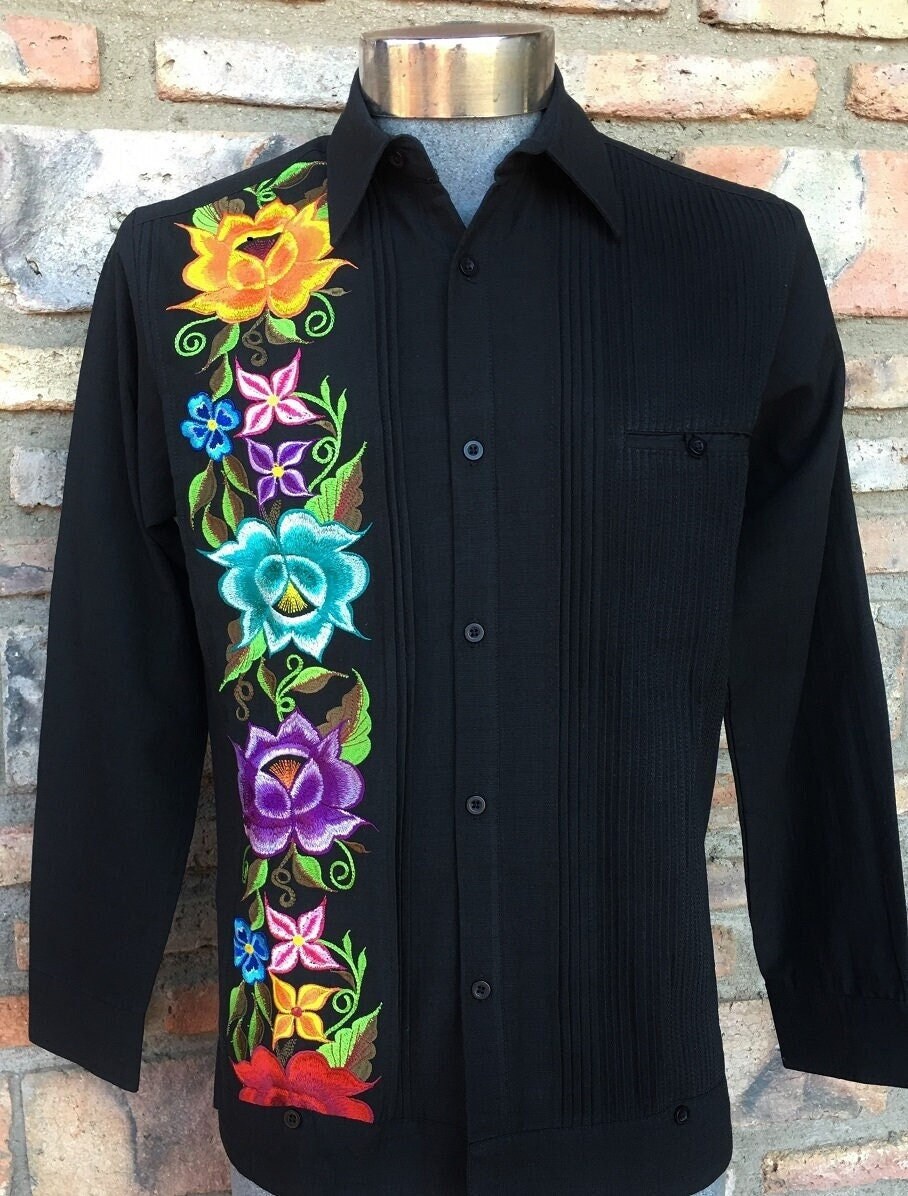 Presidential Style Black Guayabera 100% Linen Fresh Wedding - Etsy