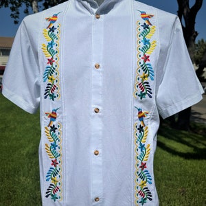 Mexican Embroidered Guayabera 100% Cotton White 603114 main image 1