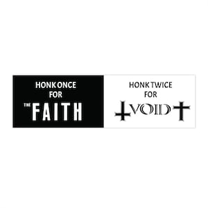 VOID / The Faith Bumper Sticker: DC Hardcore Punk Decal