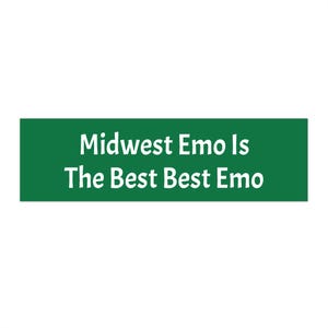 Bumpersticker emo muziekfan, midwest emo sticker, leuke grappige muziek fan sticker, cadeau emo muziek fan, laptop sticker, auto sticker