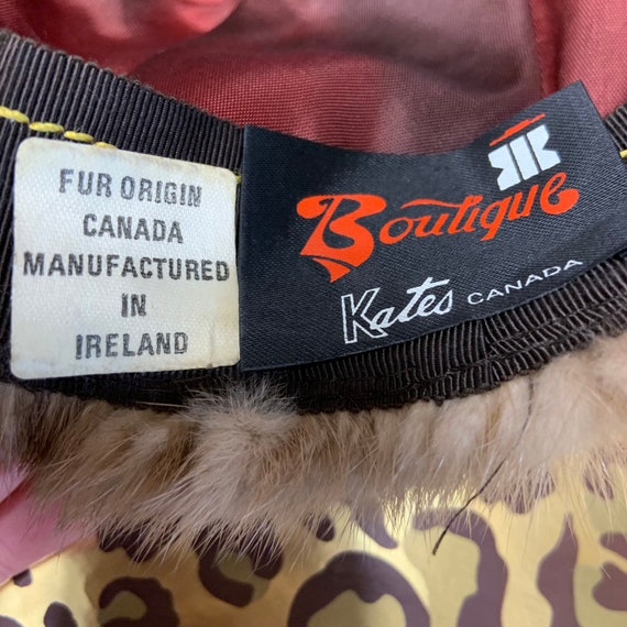 Vintage Fur Tan Brown Hat, Kates Canada Boutique,… - image 10